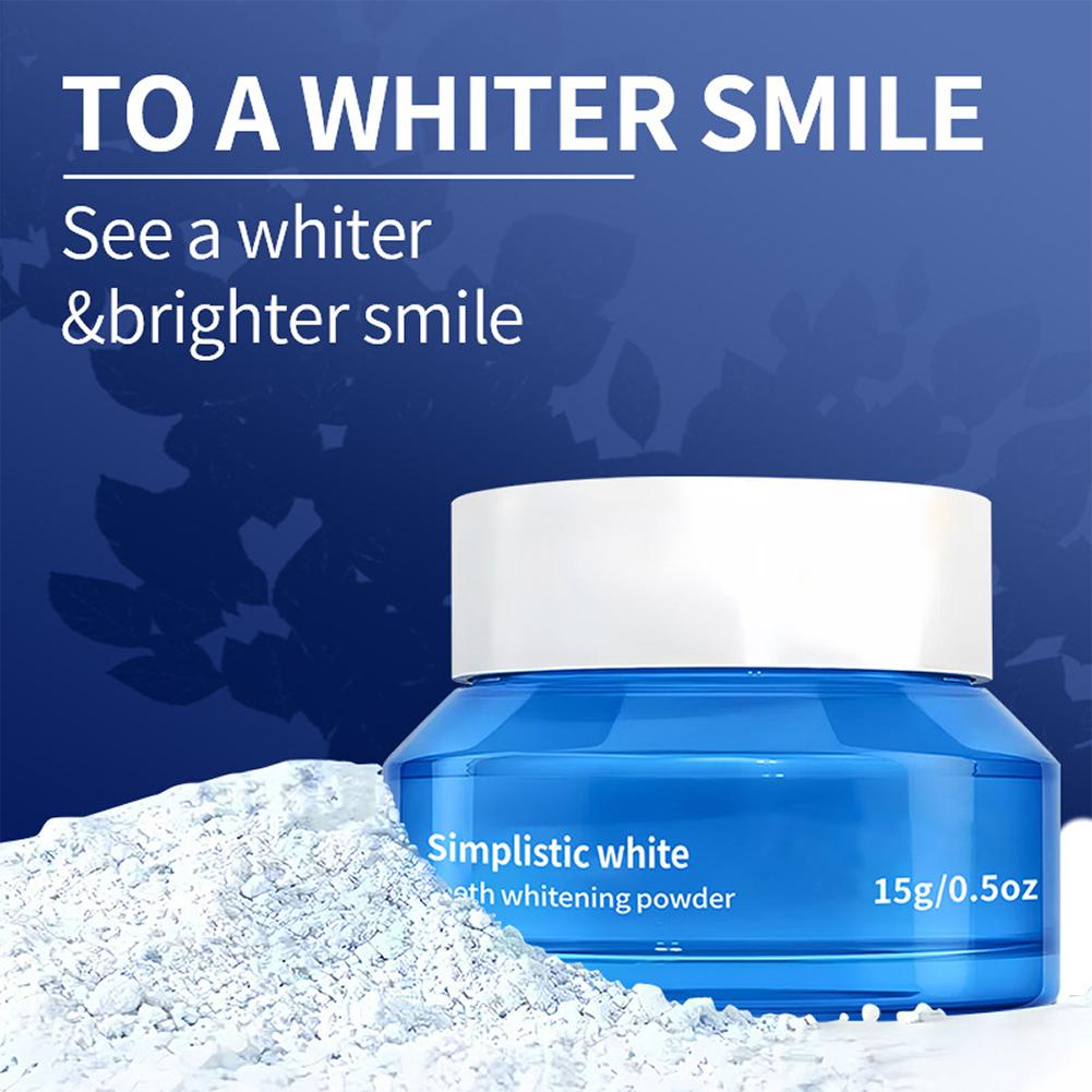 Teeth Whitening Procedure - Prosty w użyciu biały proszek do