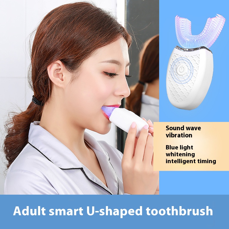 Teeth Whitening Procedure - Elektryczna szczoteczka do zębów w kształcie