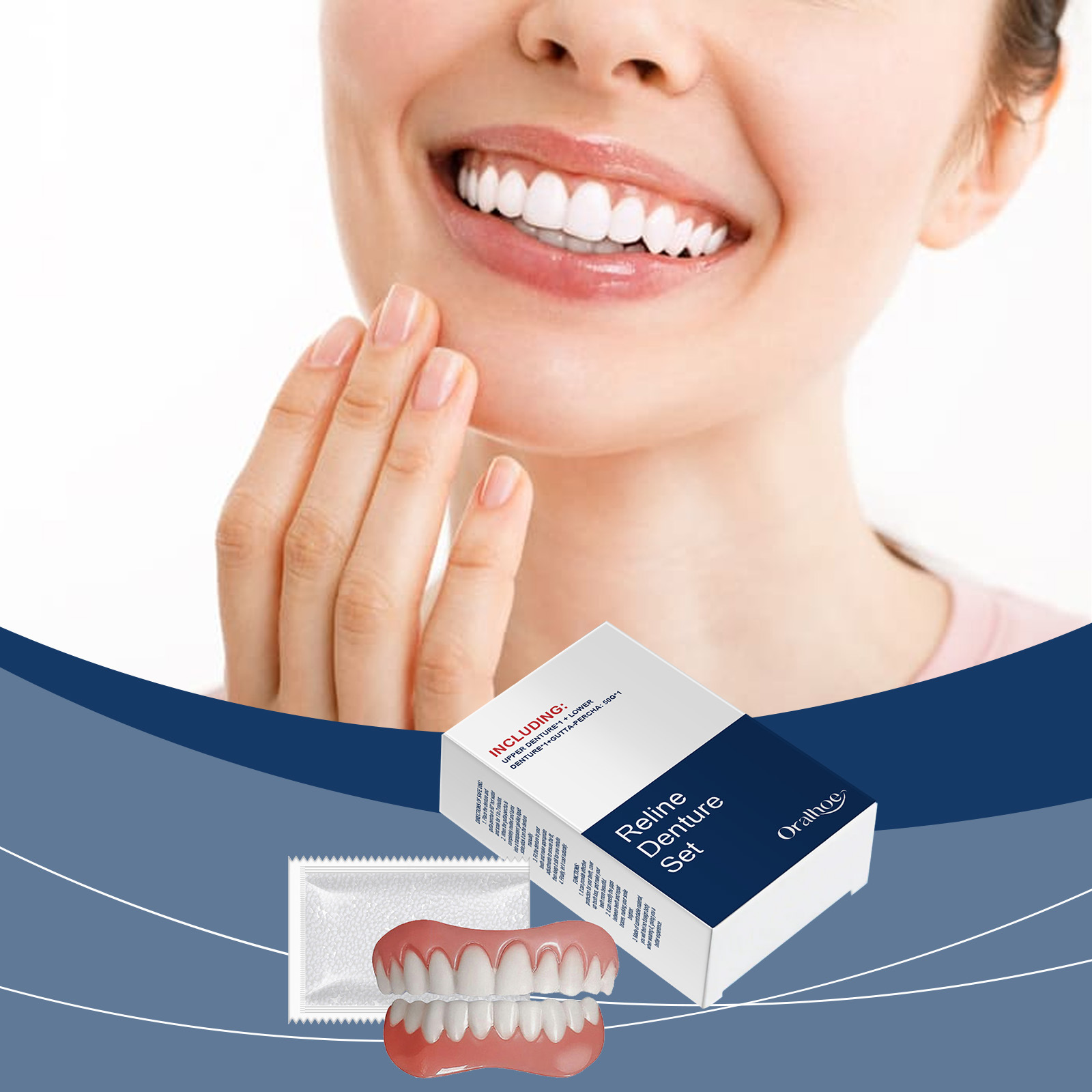 Teeth Whitening For Braces - Sztuczne zęby protezy tymczasowe zęby symulacja