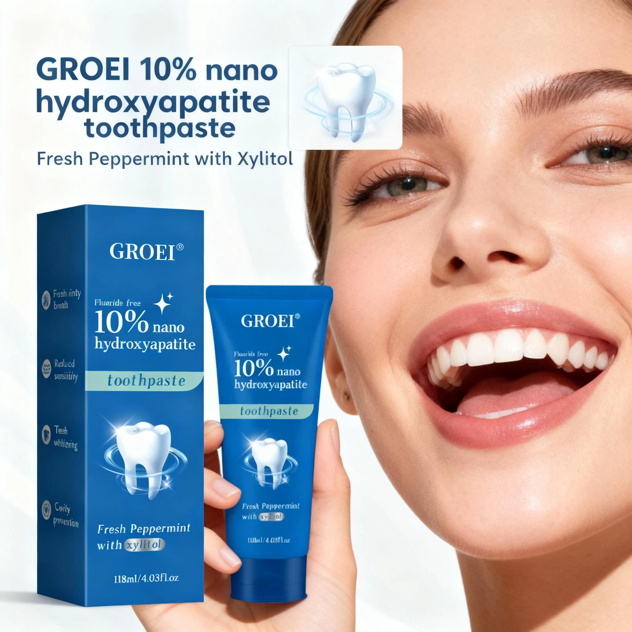 Hydroxyapatite Toothpaste - Pasta do zębów z ksylitolem zapobiegająca