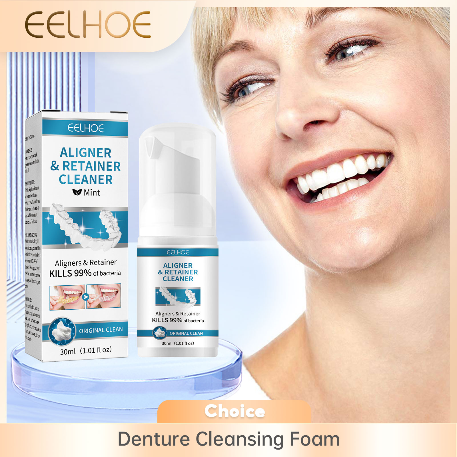 Teeth Whitening For Braces - Aligner Pianka do czyszczenia protez Głębokie