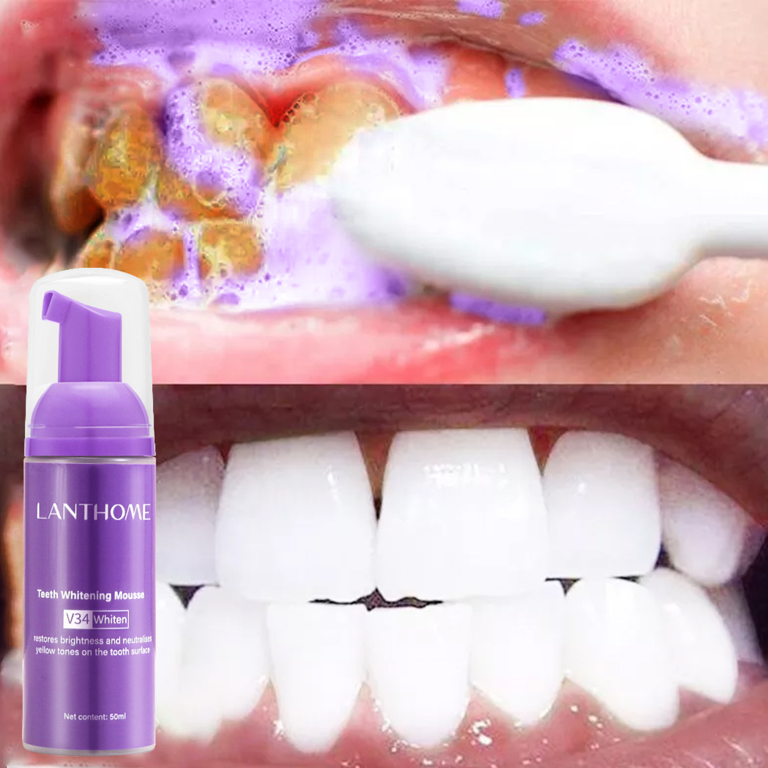 Teeth Whitening Mousse - Pasta do zębów w piance V34
