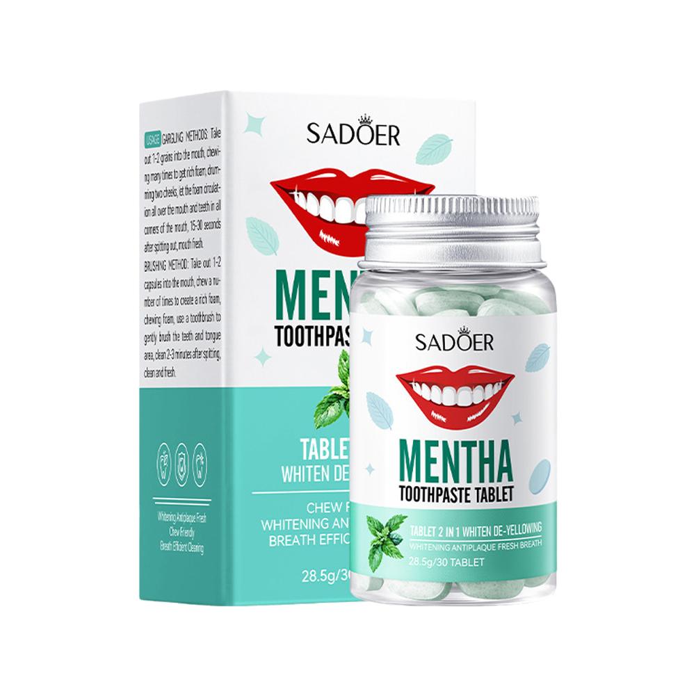 Teeth Whitening Procedure - Miętowa stała pasta do zębów w